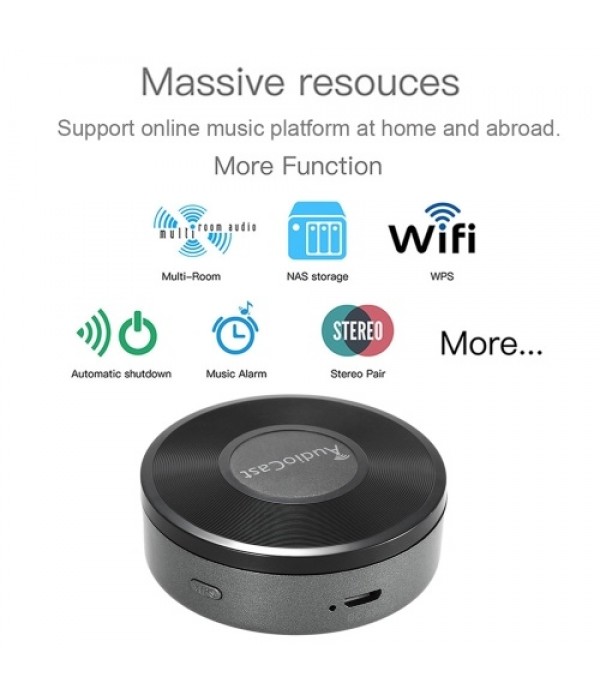 M5 AudioCast HIFI Music Receiver Airplay DLNA IOS &amp; Android Airmusic 2.4G WIFI Audio Speaker for Spotify Wireless Sound Stre