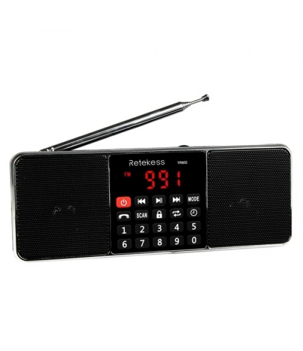 Retekess TR602 FM / AM Radio Multiband Digital Radio Receiver Bluetooth Speakers MP3 Player Earphone Output AUX IN Support TF Ca