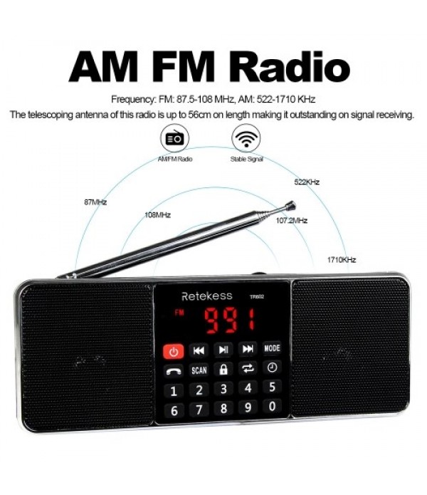 Retekess TR602 FM / AM Radio Multiband Digital Rad...