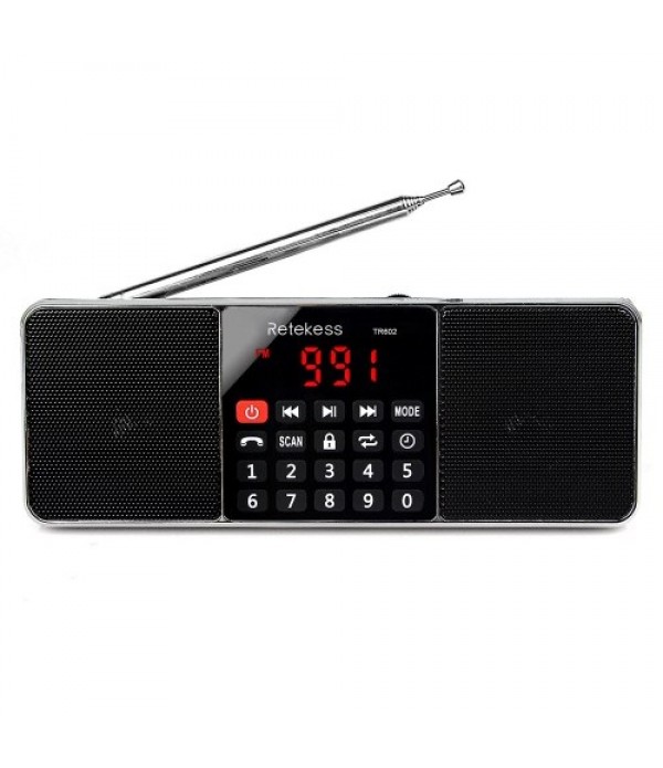 Retekess TR602 FM / AM Radio Multiband Digital Radio Receiver Bluetooth Speakers MP3 Player Earphone Output AUX IN Support TF Ca