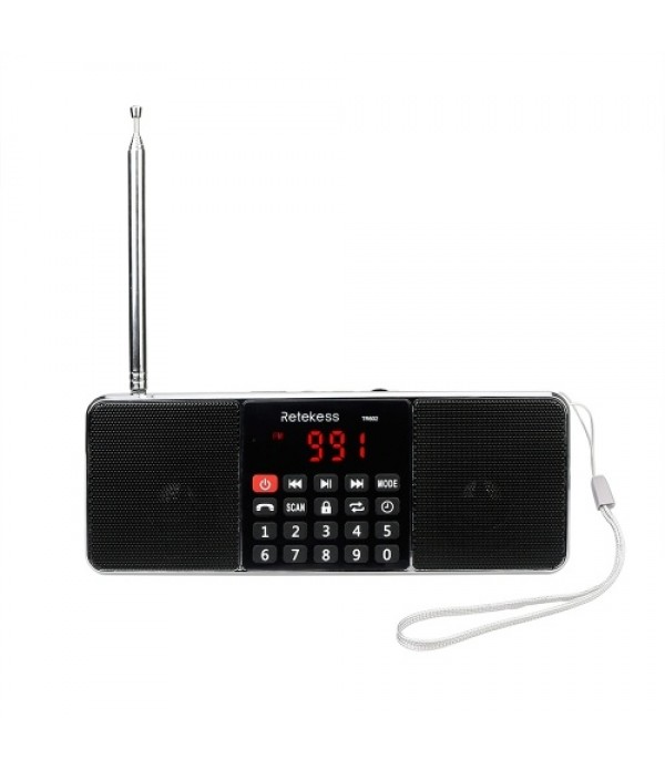 Retekess TR602 FM / AM Radio Multiband Digital Radio Receiver Bluetooth Speakers MP3 Player Earphone Output AUX IN Support TF Ca