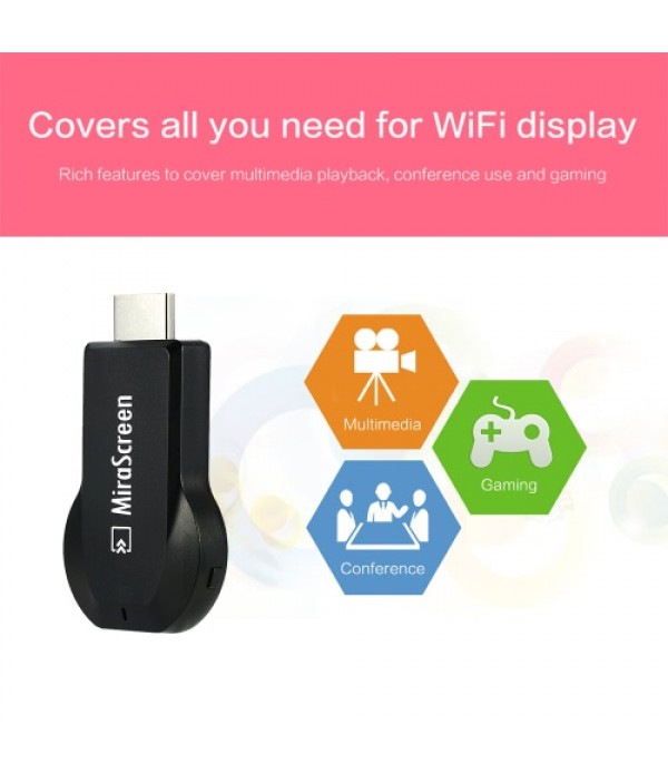 MiraScreen WiFi Display Receiver 1080P Audio &amp; Video DLNA Airplay Miracast Display Dongle + DIY Tri Fidget Spinner