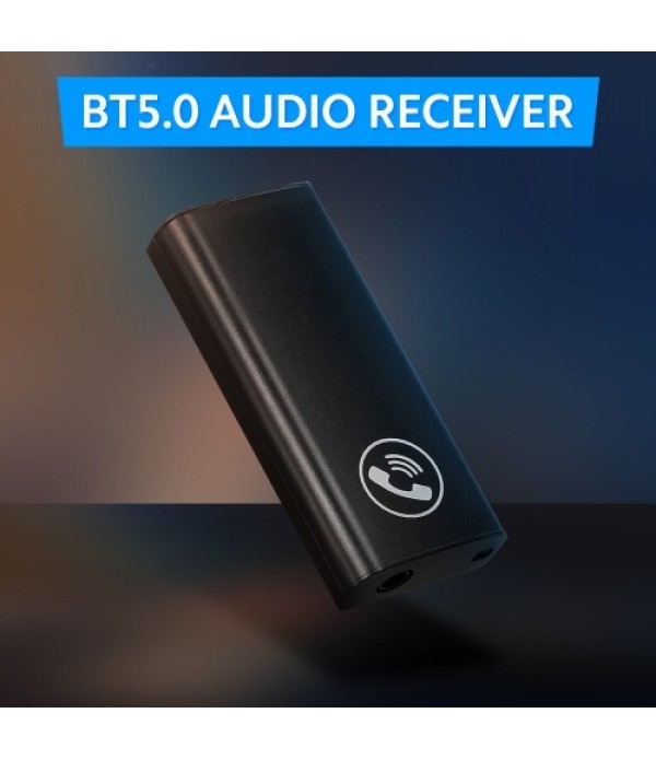 BT5.0 Audio Receiver 3.5mm AUX Vehicle-mounted BT Receiver Stable Signal Nondestructive Sound Quality Built-in Lithium Battery