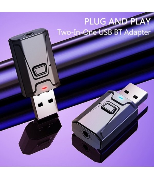 BT Receiving And Transmitter Two-In-One Audio Adapter Free Drive Plug And Play Compatible With 3 Generation Headphones BT Emitte