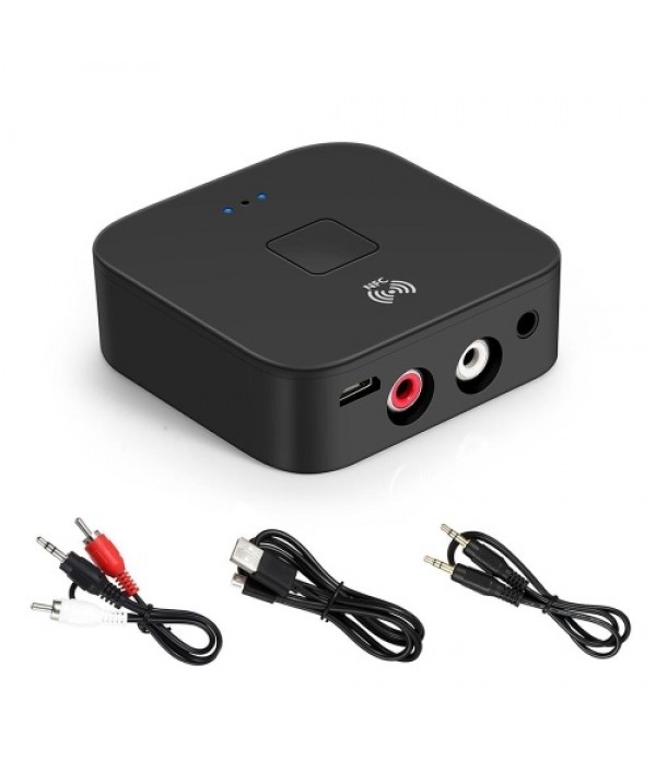 WB11 Bluetooth 5.0 Receiver Wireless Audio Receiver Adapter APT-X NFC CVC6.0 with Microphone AUX Out for Headphones Speaker Car 