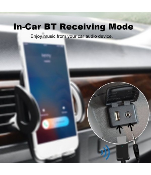 ZF-169 Bluetooth Receiver Transmitter Wireless Audio Adapter BT 5.0 with AUX Out for Headphone Speaker Phones PC Audio Player Ho