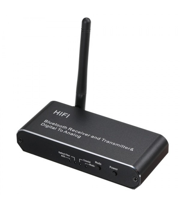 D09 BT Receiver Transmitter DAC Digital Optical Fiber Coaxial to Analog Audio Converter BT5.0 Chip HiFi Sound Quality Black