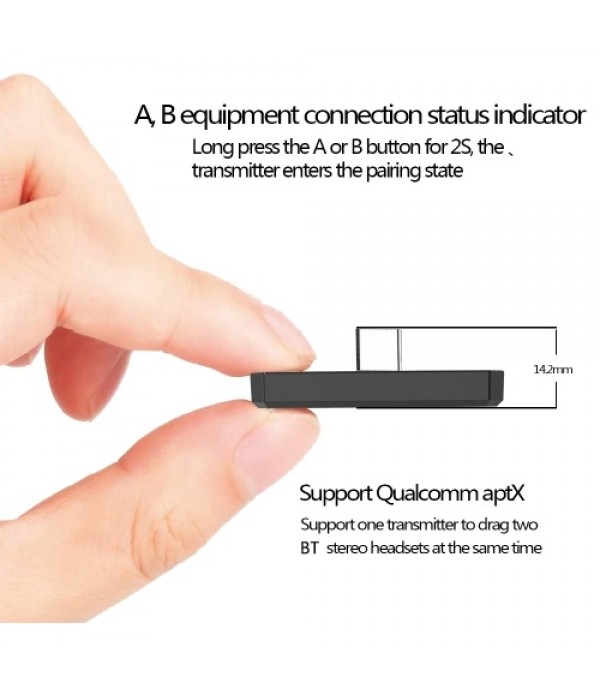 BT Adapter Audio USB TYPE-C Transmitter Compatible with PS4 PC NES Lite Support Dual Stream Portable Game BT Audio Adapters