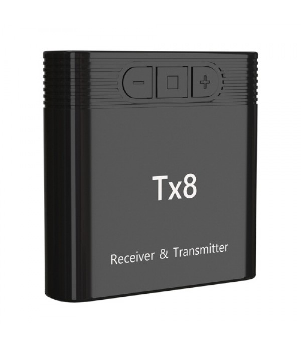 Tx8 2 in 1 Bluetooth 5.0 Transmitter Receiver Audio Adapter for TV PC Headphone MP3/MP4 Music Playback