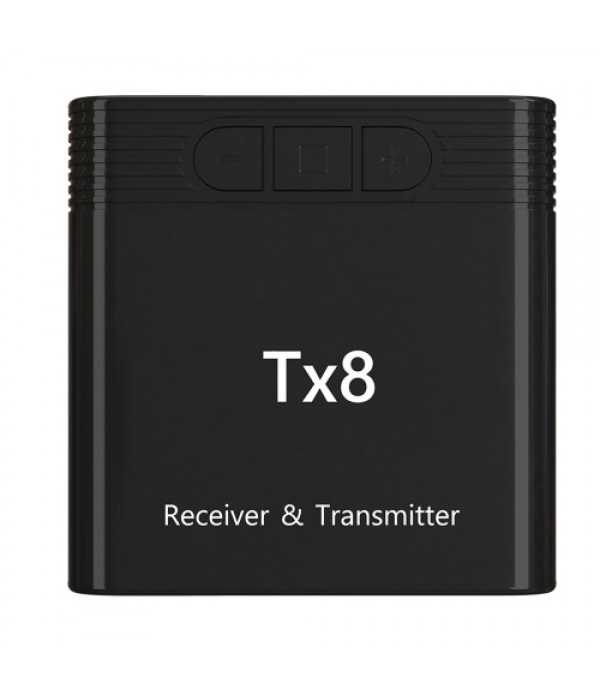 Tx8 2 in 1 Bluetooth 5.0 Transmitter Receiver Audio Adapter for TV PC Headphone MP3/MP4 Music Playback