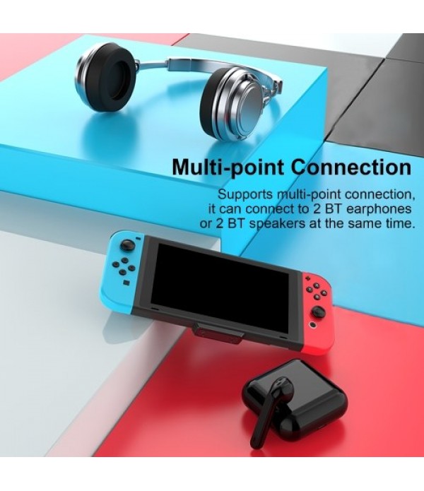 Type-C BT Audio Transmitter USB-C BT Audio Adapter Compatible with Nintendo Switch PS4 PC Wireless Audio Sender with Mic