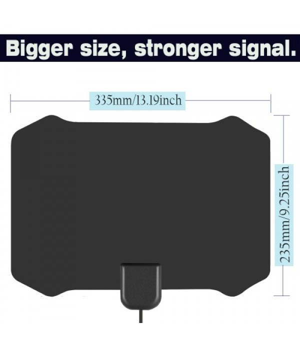 HDTV023 25dB Indoor Digital TV Aerial Digital HDTV Antenna 120 Miles with Signal Amplifier Booster TV Radius Antenna VHF UHF Ant