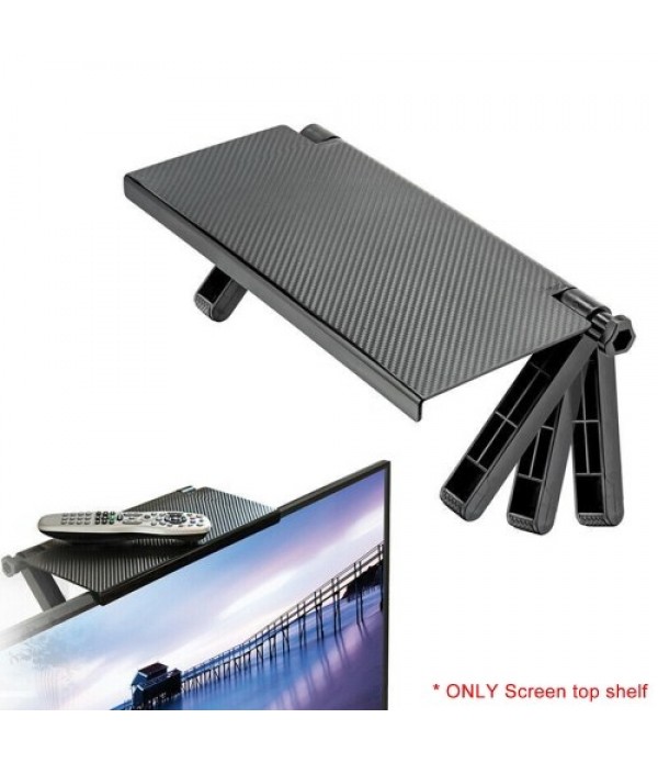 TV Top Shelf Screen Shelf Adjustable Screen Top Shelf TV Top Storage Bracket Computer Screen Shelf for Remote Controller, Cellph