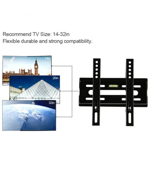 RL-004-1 TV Wall Mount Flat Panel Fixed Mount Flat Screen Bracket with 230 * 230 VESA Loading Capacity 50kg for 14-32in Screen L