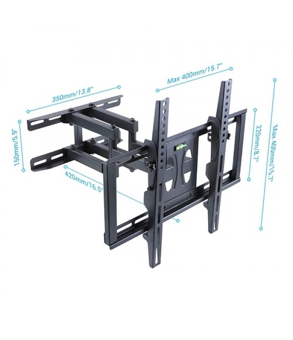 UNHO Monitor Arm Television Screw Bracket Multi-directional Motion 26''-55'' 22''-50'' LCD LED Monitor Holder Arm Mount Bracket 