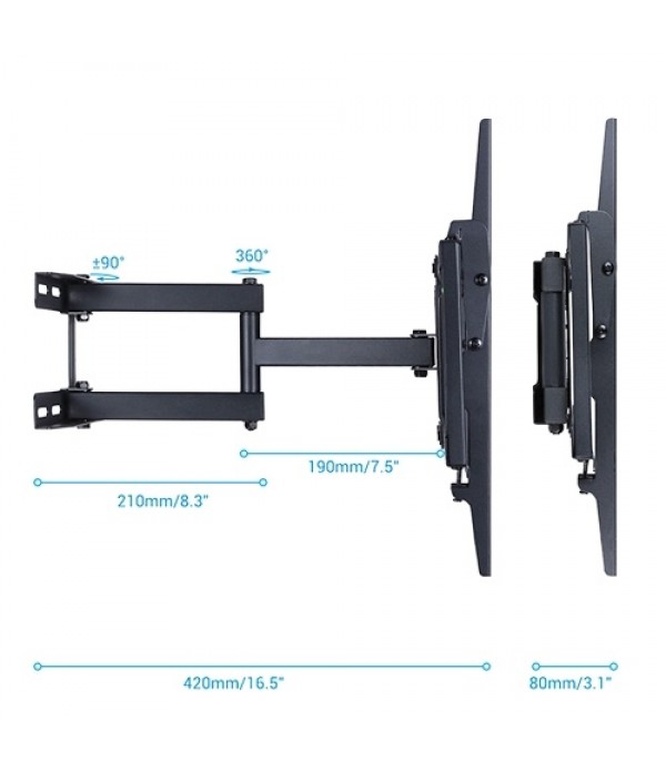 UNHO Monitor Arm Television Screw Bracket Multi-directional Motion 26''-55'' 22''-50'' LCD LED Monitor Holder Arm Mount Bracket 