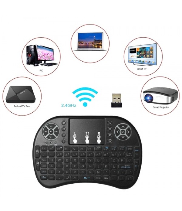 Backlit 2.4GHz Wireless Keyboard Air Mouse Touchpad Handheld Remote Control Backlight + DIY Tri Fidget Spinner