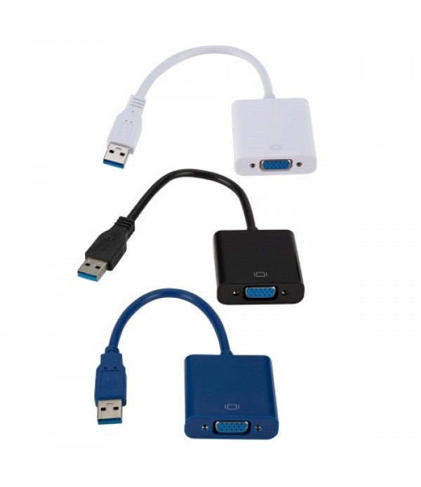 USB3.0 To VGA Adapter USB to VGA External Video Card VGA Converter for Desktop Laptop PC to Monitor Projector