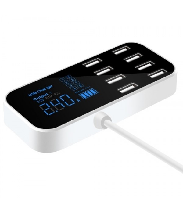 A9S Fast Car Charger 8 Port Multi USB LCD Display ...