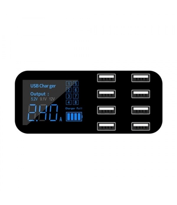 A9S Fast Car Charger 8 Port Multi USB LCD Display ...