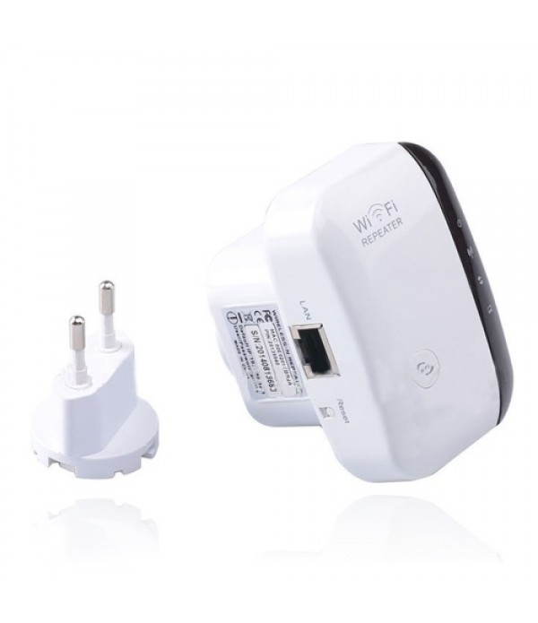 WiFi Range Extender 300Mbps Fast Wirelessly Repeater 2.4GHz Band Signal Booster One Key Easy Setup AP-Mode / Repeater Mode