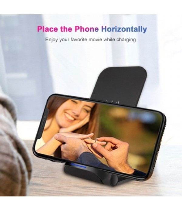 15W Wireless Charger Vertical Wireless Fast Charging Stand Qi-enabled Replacement for iPhone 12 11 Pro Samsung S20 Plus Qi-enabl