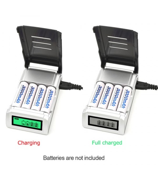 PALO Battery Charger for AA/AAA Ni-MH/Ni-Cd Rechargeable Batteries