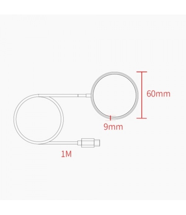 HSLG Wireless Magnetic Charger Type-C Mini Fast Charging Pad Ultra-thin Charging Dock Cable Compatible with iPhone 12/12 mini/12