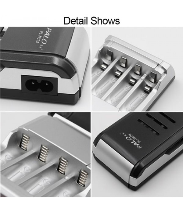 PALO Battery Charger for AA/AAA Ni-MH/Ni-Cd Rechargeable Batteries