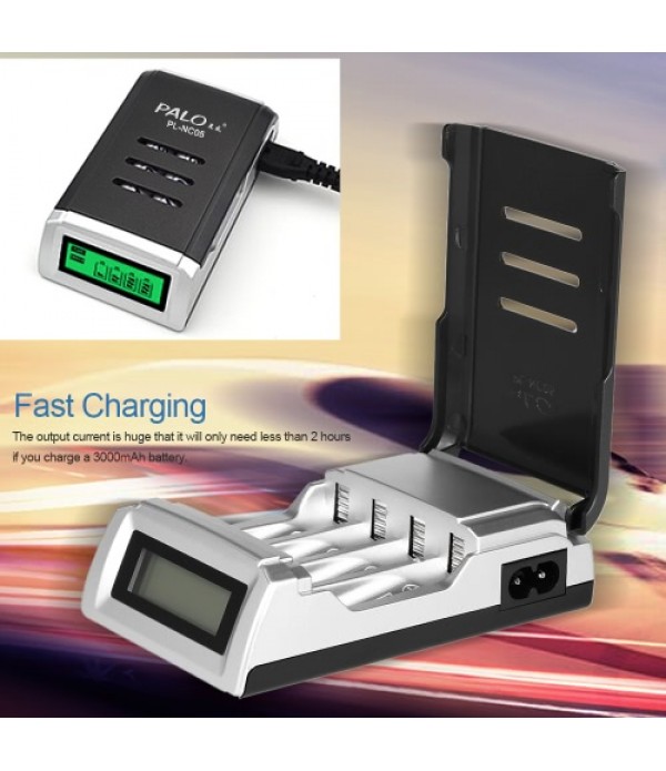 PALO Battery Charger for AA/AAA Ni-MH/Ni-Cd Rechargeable Batteries