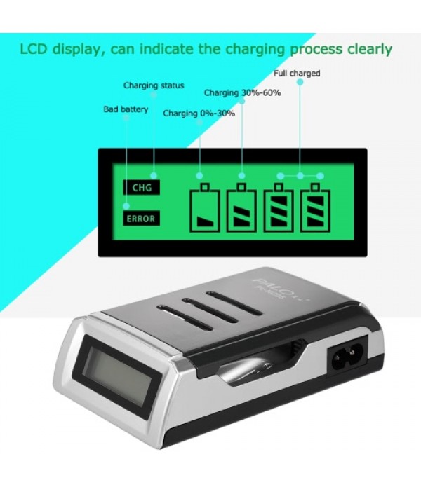 PALO Battery Charger for AA/AAA Ni-MH/Ni-Cd Rechargeable Batteries