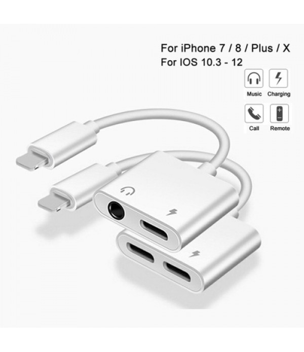 2 in 1 Smartphone Cable Adapter for IP7 Dual Audio...