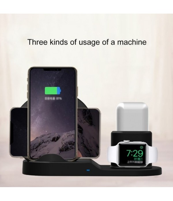 3-in-1 Wireless Desktop Charger QI 10W Quick Charge