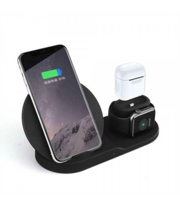 3-in-1 Wireless Desktop Charger QI 10W Quick Charg...