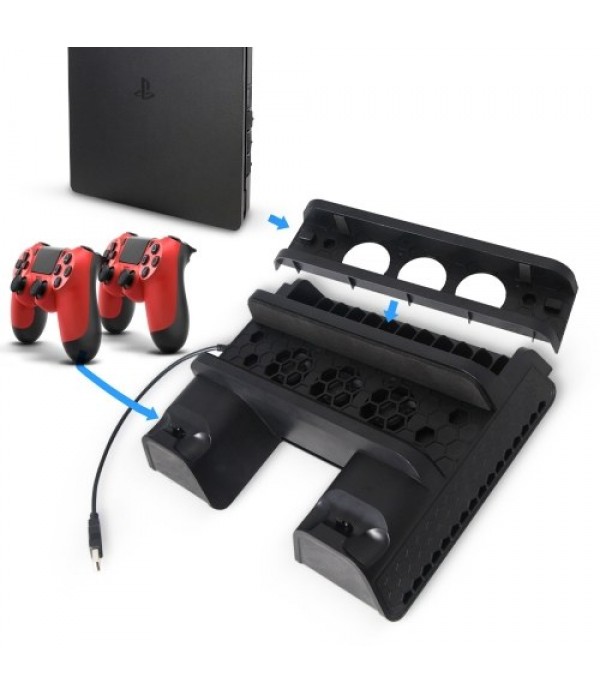 PS4 SLIM PRO Cooler Multifunctional Cooling Vertical Stand