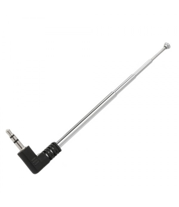 FM Radio Antenna 3.5mm Retractable Aerial 4 Sections L-Shape 240mm Antenna