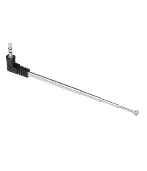 FM Radio Antenna 3.5mm Retractable Aerial 4 Sections L-Shape 240mm Antenna