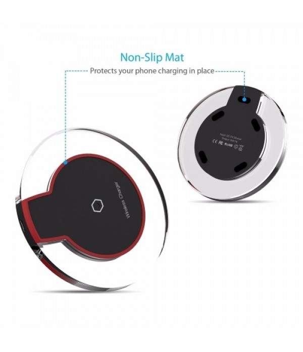 Ultrathin QI Wireless MobilePhone Quick Recharger for iOS SmartPhone and All QI Standard Smartphones Wireless Charging Pad for M